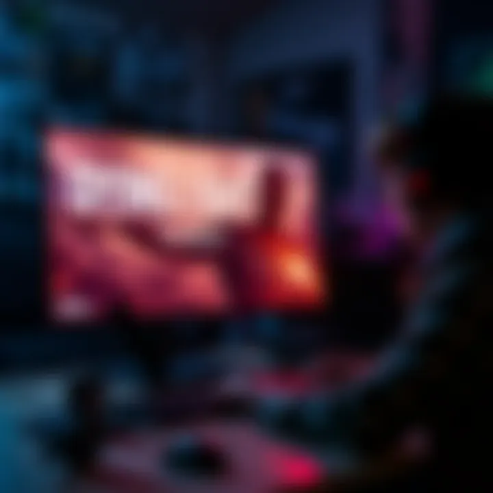 A gamer frustrated with frame generation problems in Dying Light: The Beast on a 9060XT graphics card, showing a PC setup with a monitor displaying the game's graphics in a choppy manner.