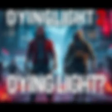 Two characters from Dying Light 1 and 2 standing in a zombie-infested urban environment, showcasing their unique styles and gameplay features.