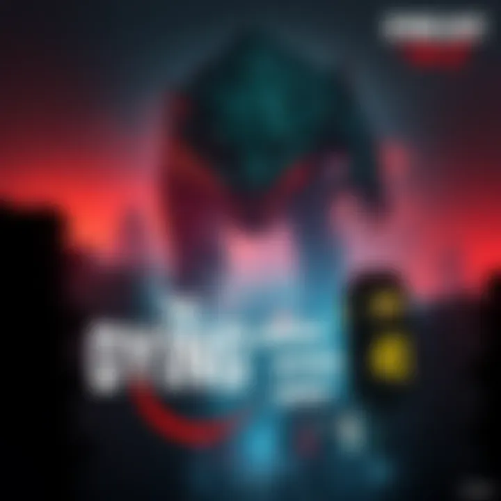 Dying Light: The Beast Game Art Promotional artwork for Dying Light: The Beast showing a dark cityscape with a massive creature looming over it, highlighting the game's atmosphere.