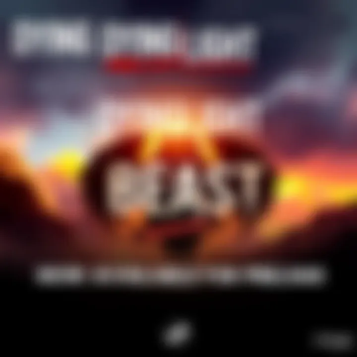 Dying Light The Beast game logo with a vibrant background, indicating the preload availability on Steam.