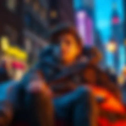 Dylan resting with a backpack, ready for his adventure in New York City