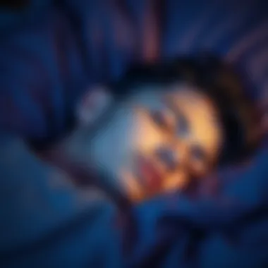 Dylan in REM Sleep Dylan peacefully sleeping with closed eyes during the REM sleep phase, showcasing signs of dreaming.