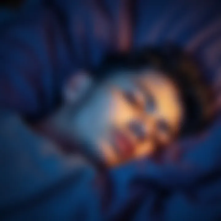 Dylan in REM Sleep Dylan peacefully sleeping with closed eyes during the REM sleep phase, showcasing signs of dreaming.