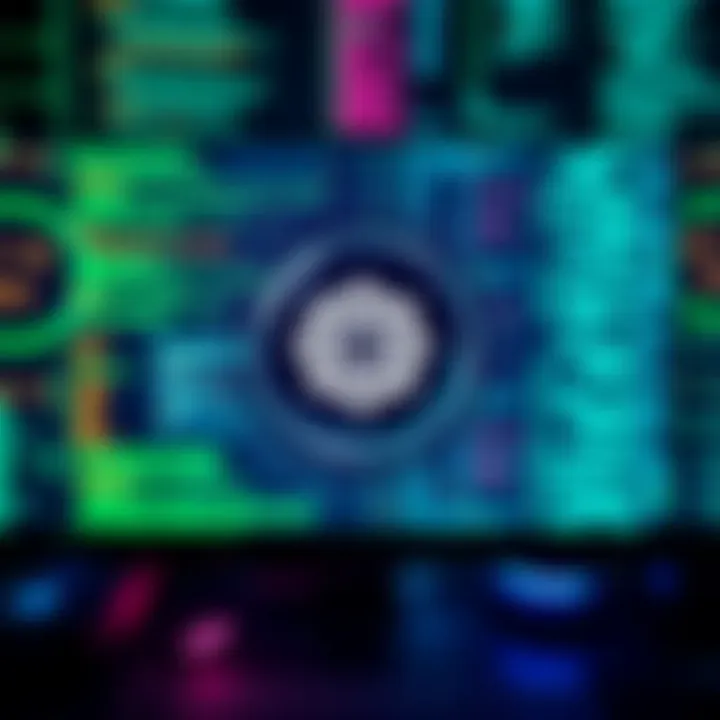 A computer screen displaying the Dyson Sphere Program logo with coding elements, representing a new multithreading framework update.