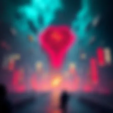 A collection of fan art pieces featuring dystopian themes with brand logos integrated into the art, showcasing a blend of creativity and corporate influence.