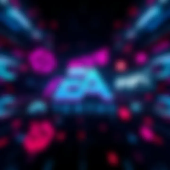 A digital representation of Electronic Arts logo alongside logos of PIF, Silver Lake, and Affinity Partners, showing collaboration in the gaming industry.