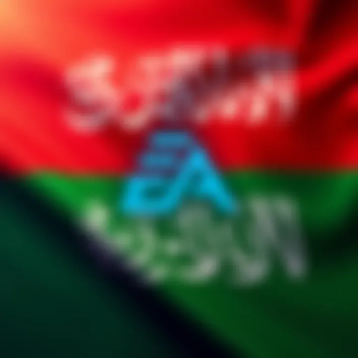 EA logo with Saudi Arabia flag background, symbolizing the acquisition by the Public Investment Fund.