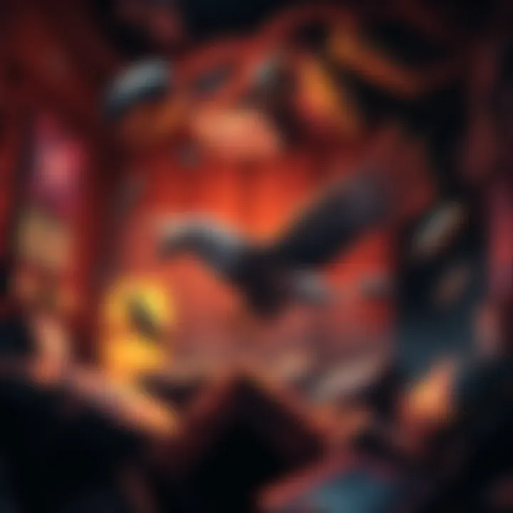 A graphic showing the Eagle Bearer weapon highlighted in a summer cache setting with loot distribution elements around it