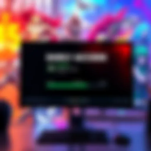 A computer screen shows the installation progress of a highly anticipated game with a colorful background of game art.