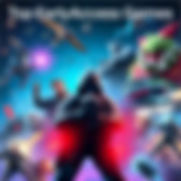 Top Early Access Games An engaging visual showcasing popular early access games with vibrant graphics and action scenes