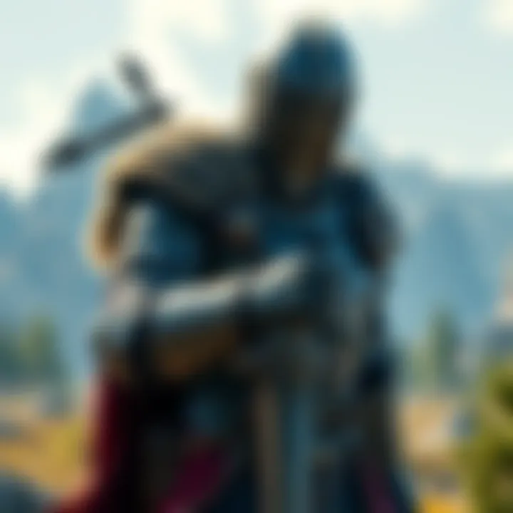 Character wearing early game armor preparing to battle Margit in Limgrave