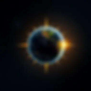 Illustration showing Earth shaped like a Northstar with points extending outward, surrounded by a starry background
