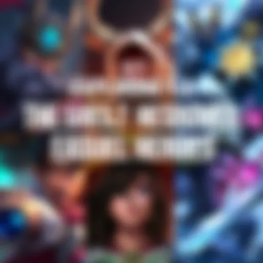 A graphic showcasing the 5 easiest heroes to play in League of Legends: Greystone, Shinby, Steel, Morigesh, and Khaimera. Each character is depicted in action with their unique abilities highlighted.