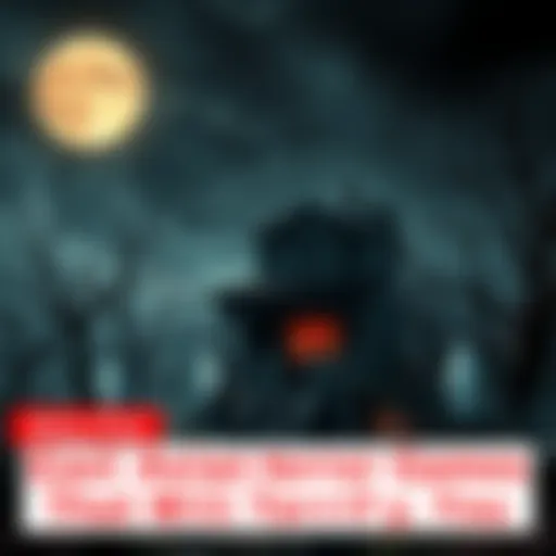 A dark, eerie landscape featuring a haunted house under a full moon, with ghostly figures lurking nearby, representing East Asian horror themes in video games.