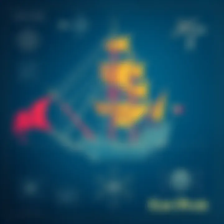 East Indiaman Ship Blueprint A detailed blueprint of an East Indiaman ship inspired by the Black Pearl, showcasing classic nautical design and elements from gaming.