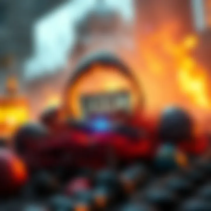Easter egg in Doom Eternal A player finds an Easter egg in Doom Eternal: The Ancient Gods 2, featuring a hidden item surrounded by game elements.