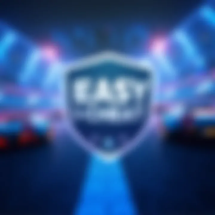Easy Anti-Cheat logo over Rocket League's gameplay scene, highlighting enhanced security features