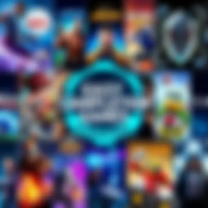 A collage of game covers featuring easy completion games on Game Pass, showcasing colorful graphics and engaging characters