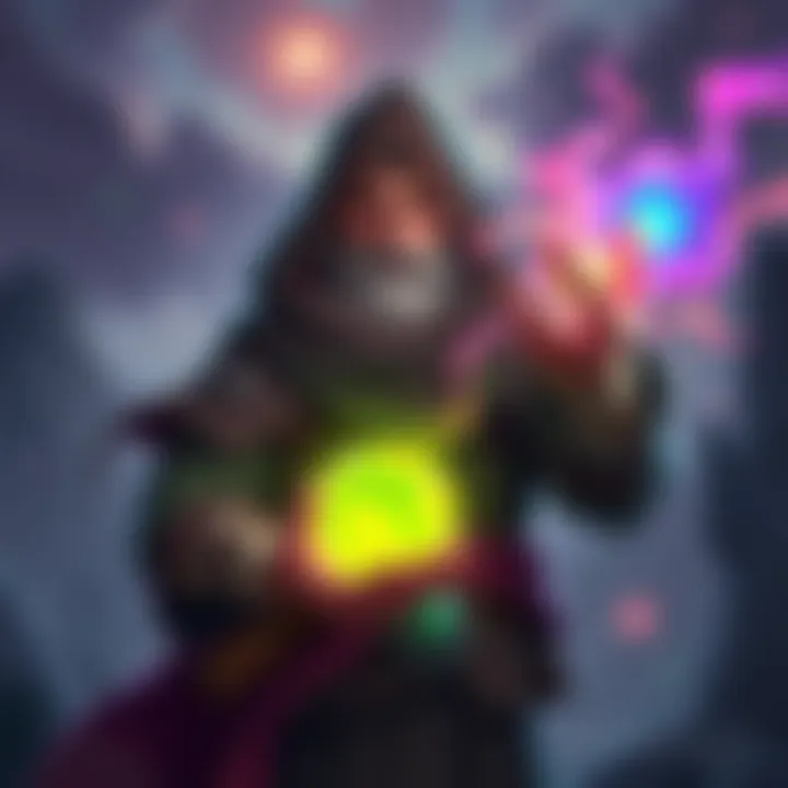 An Artificer character in Eberron landscape, holding a glowing spell storing item, ready to cast a spell. Magical energies swirl around them, hinting at potential upcasting.