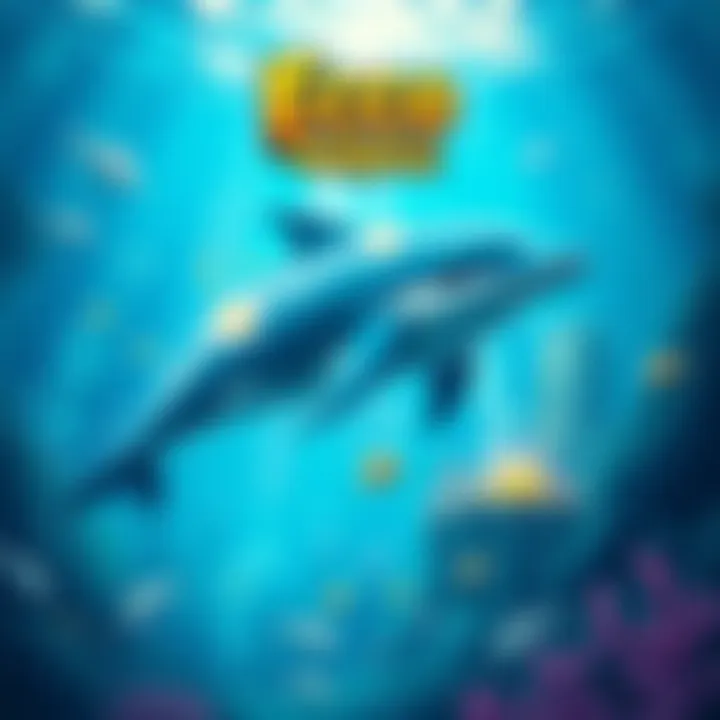 Cover illustration showing Ecco the Dolphin swimming with colorful underwater scenery and challenges from the game