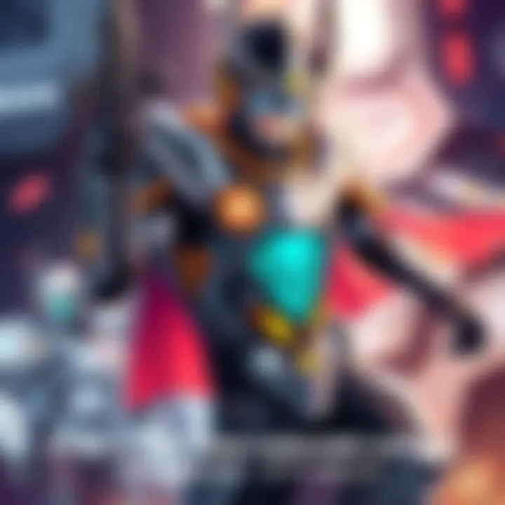 Illustration of Echo-7, an original character as a Vanguard Captain, featuring a futuristic design and armor, with a dynamic pose ready for action.