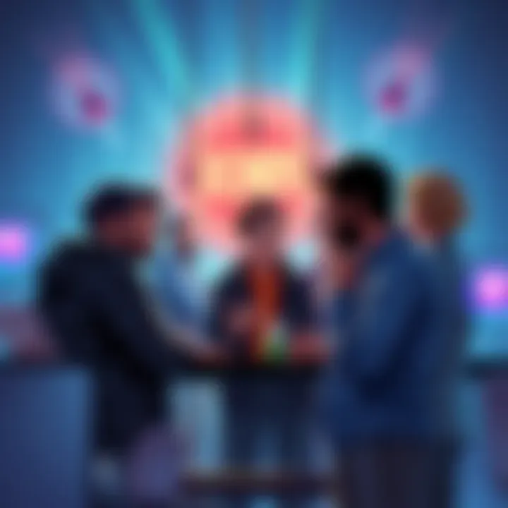 Group of people sharing ideas about improving Echo's perks system