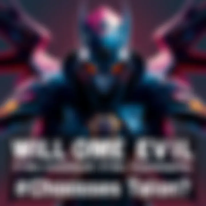 Echo in Talon skin design Echo character wearing new Talon skin, showing a dark theme with sleek armor and sharp features, looking menacing