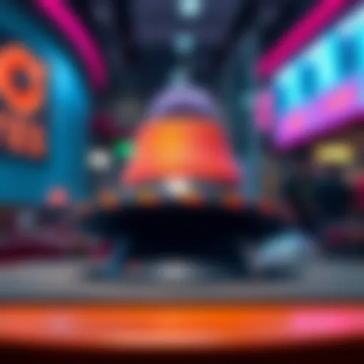 Echo's Hat Visible A colorful hat on a table, bright and eye-catching, while another hat is hidden in the background.
