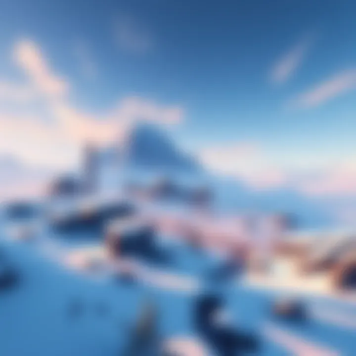 Ecopoint Antarctica Map in Overwatch A screenshot showing the Ecopoint Antarctica map in Overwatch, featuring icy landscapes and structures