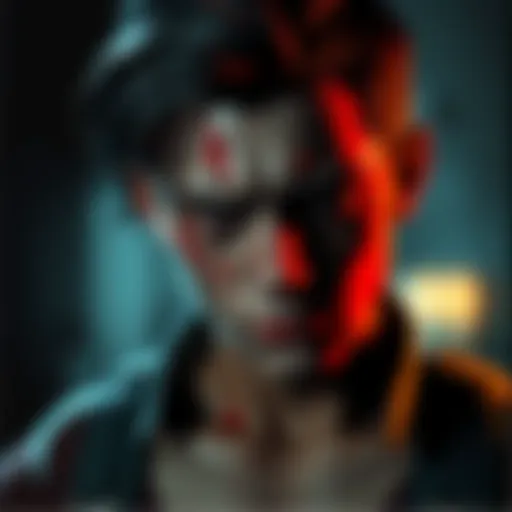 A somber character with a troubled expression, reflecting the pain of bullying and emotional trauma.