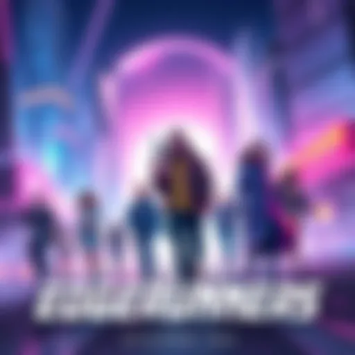 A colorful poster featuring characters from Edgerunners Season 2 set against a futuristic cityscape in 2077.