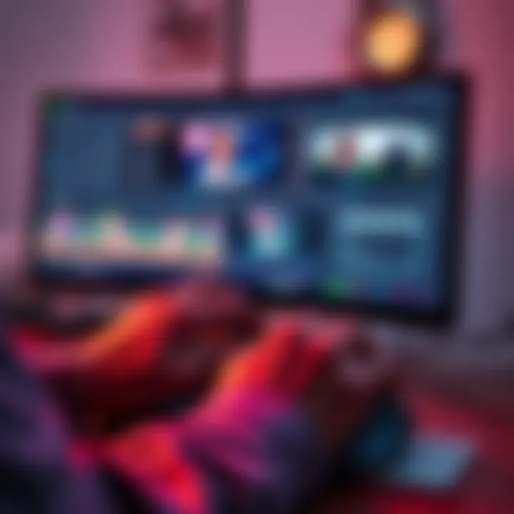 A person using a keyboard and mouse to edit video footage on a computer screen, focusing on reducing mistakes.