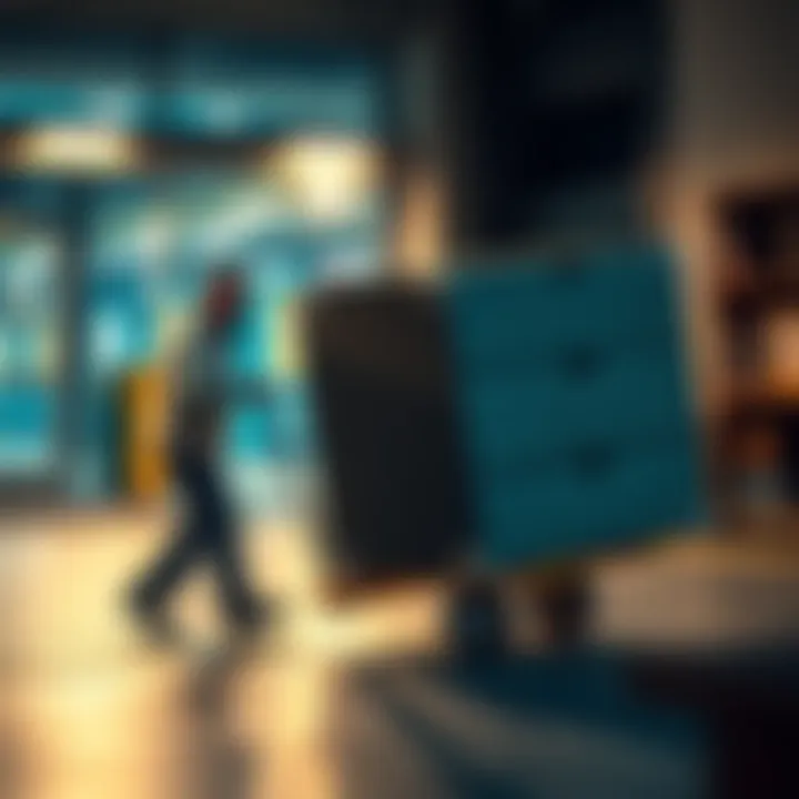 Efficient Transport Techniques A person using a dolly to move a large piece of furniture