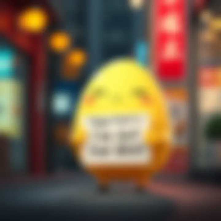 A cute cartoon character named Egg-chan, resembling an egg with a cheerful face, is smiling and holding a sign that says 'I've Got Your Back'.