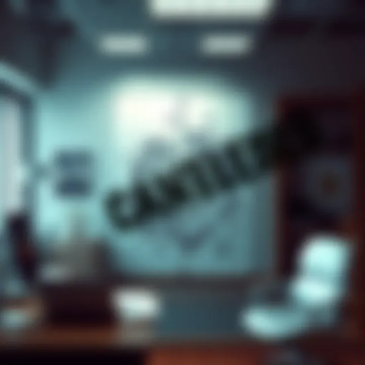 Canceled Game Project Eidos Montreal's office with a broken game design poster, symbolizing the cancellation of their project after years of work.