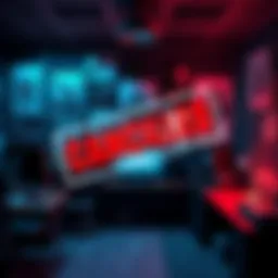 A somber developer's office with game design posters and a computer showing a cancelation notice, reflecting the end of a long project.