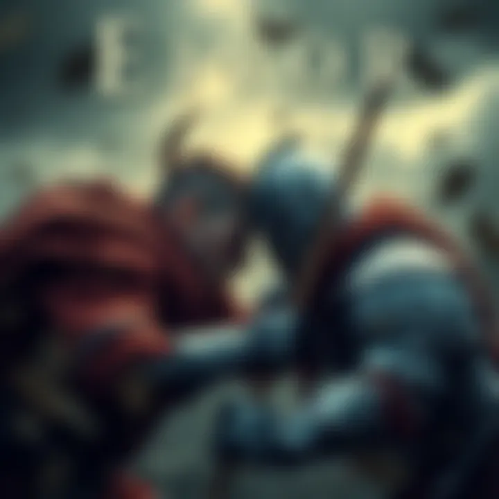 Eivor facing a formidable opponent in Ravensthorpe, showcasing a moment of compassion during a fierce confrontation.