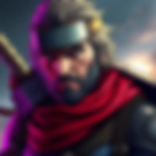 Artwork depicting Elbakki from Metal Gear Solid: Peacewalker, showcasing the character's distinct features and attire.