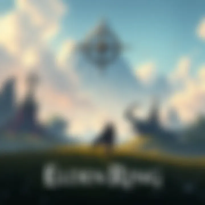 A character exploring the vast open world of Elden Ring, surrounded by diverse landscapes and various weapons.