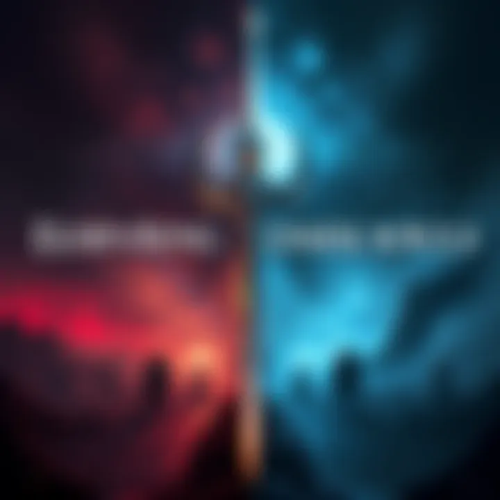 A side-by-side comparison of Elden Ring and Dark Souls gameplay visuals, showcasing their unique styles and settings.