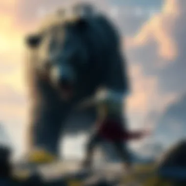 A new player struggles against a large rune bear in Elden Ring, showcasing the challenge they face early in the game.