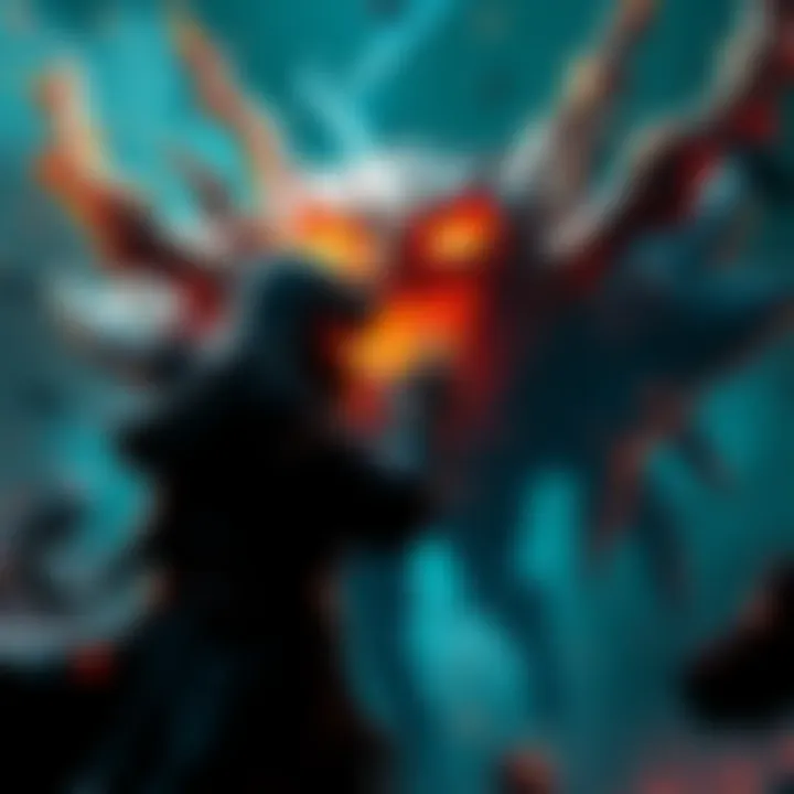 A player confronting a challenging boss in Elden Ring, showcasing intense gameplay and focus.