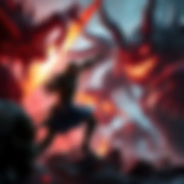 A character from Elden Ring engages in a challenging battle against a powerful enemy, showcasing the game's intense combat and difficulty.