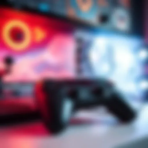 A detailed shot of a creative control setup for playing Elden Ring, showcasing ergonomic design and custom controller layout.