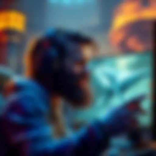 Elden Ring player expressing emotions A player shows emotional response while playing Elden Ring, focused on a screen with a fantasy whale reference in the game