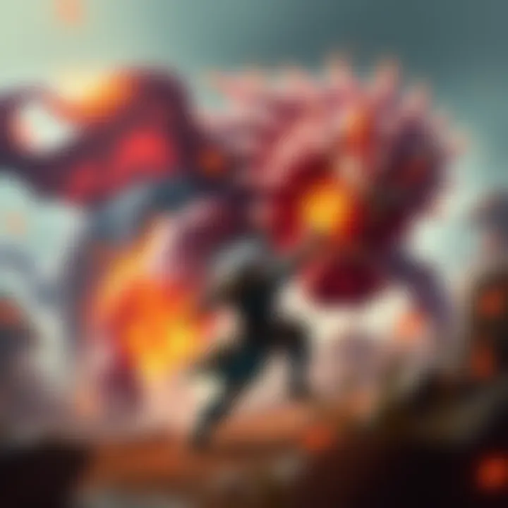 A character battling a boss in Elden Ring's vast world, showcasing strategic combat and stunning visuals.