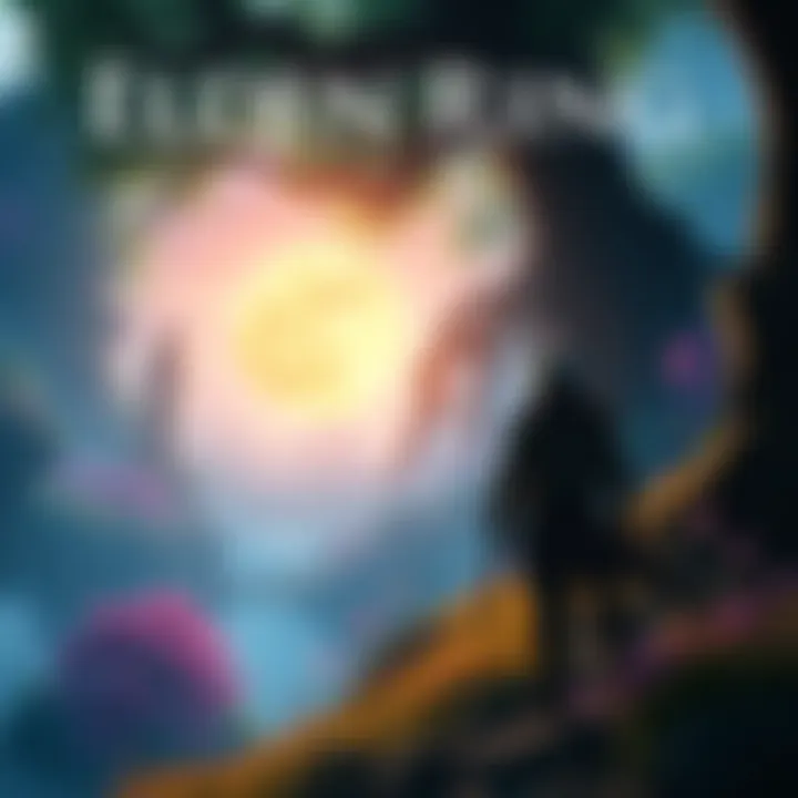 Elden Ring Gameplay A character exploring a vibrant and colorful world in Elden Ring, showcasing a contrast to the darker themes of Dark Souls.