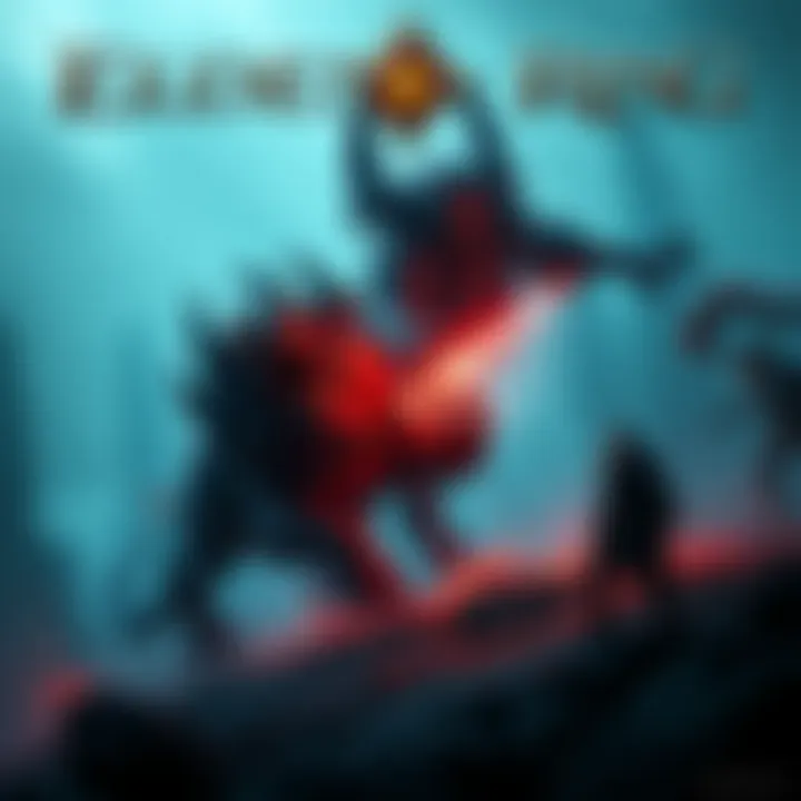 A player battles a fierce creature in the world of Elden Ring, showcasing intense action and stunning visuals.