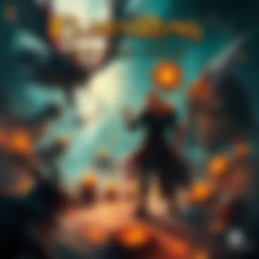 Elden Ring Gameplay Scene A character in battle within the Super Elden Ring world, surrounded by mystical creatures and treasures.