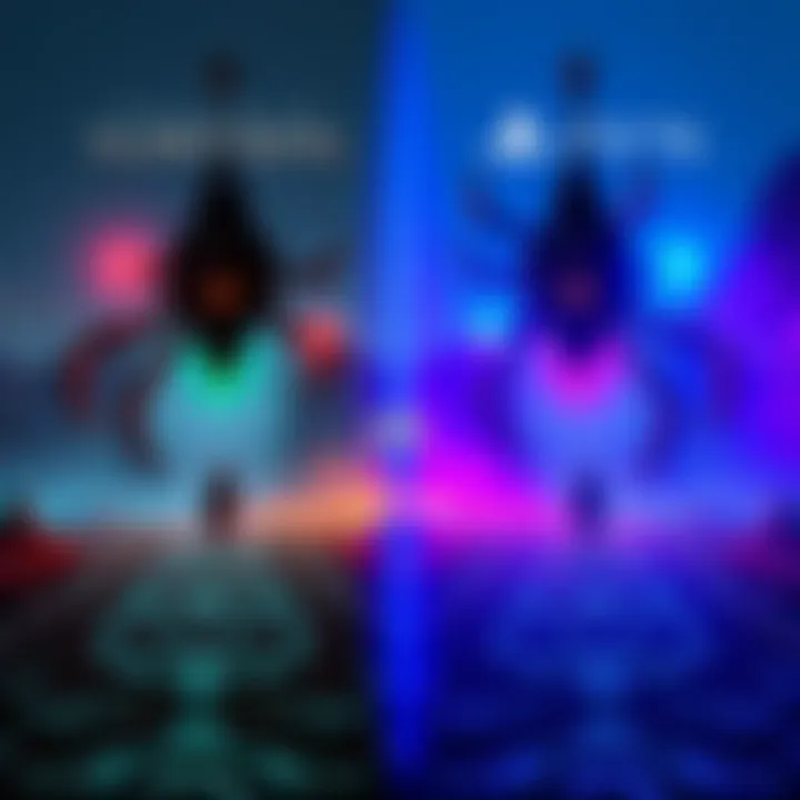 Side-by-side comparison of Elden Ring gameplay on PS4 and PS5 showing graphics differences